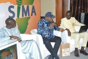 Le Directeur Général du quotidien national Horoya, Ibrahima Kone , ce vendredi lors du panel consacré aux modèles économiques des médias et des réseaux sociaux, au Grand Théâtre de Dakar